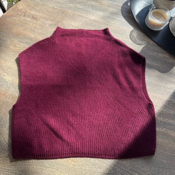 Anthropologie The Enza Cashmere Poncho Sweater Vest - Picture 3 of 6
